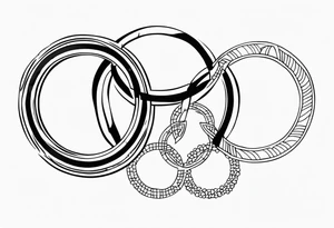 Olympic ring tattoo add on field hockey tattoo idea