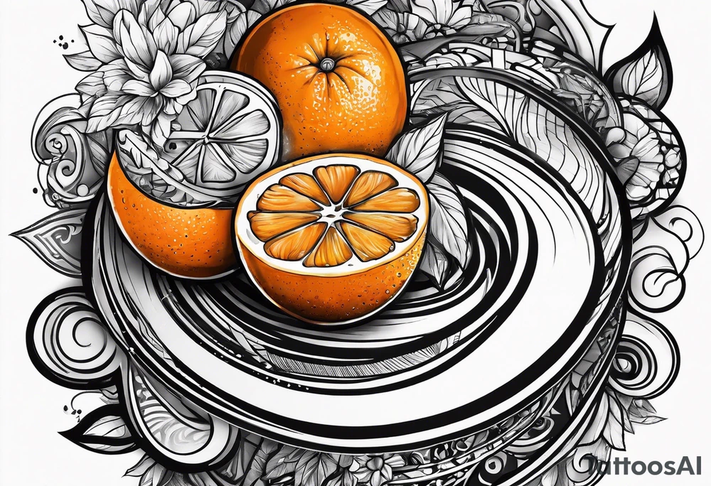 An Orange going through change tattoo idea