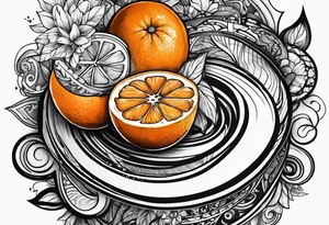 An Orange going through change tattoo idea