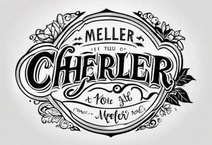 Something on the hole back of the forearm for my parents named Cheri and rob or something to do with my last name Moeller tattoo idea
