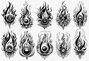 speaker flame tattoo idea