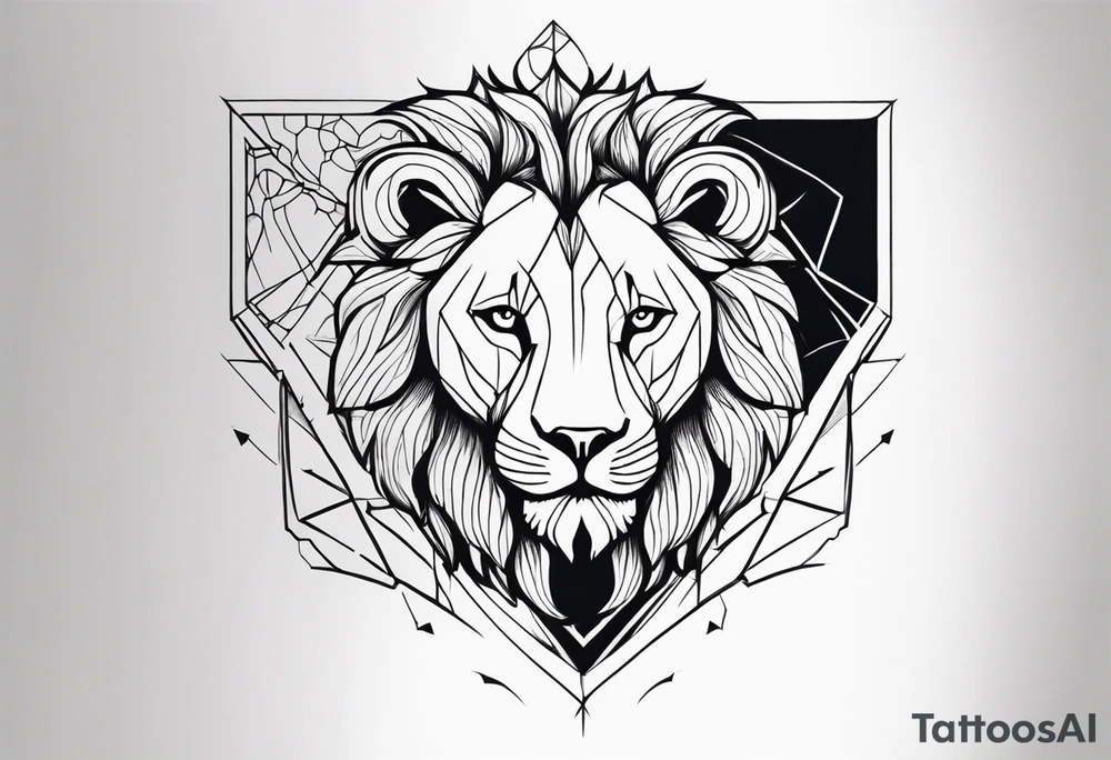 lion and lioness tattoo idea