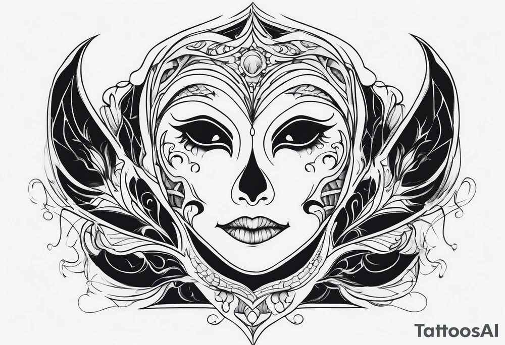 Spooky,, ghost face tattoo idea