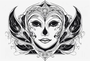 Spooky,, ghost face tattoo idea