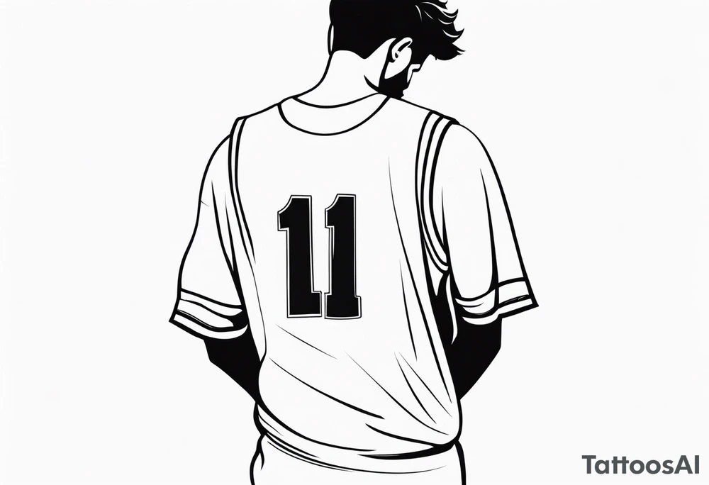 person with basketball tattoo idea
