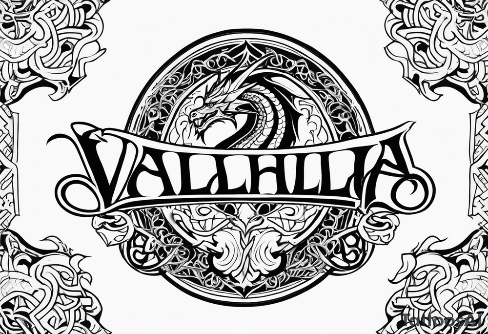 Valhalla dragon tattoo idea