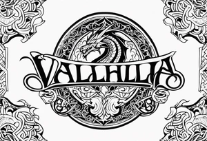Valhalla dragon tattoo idea
