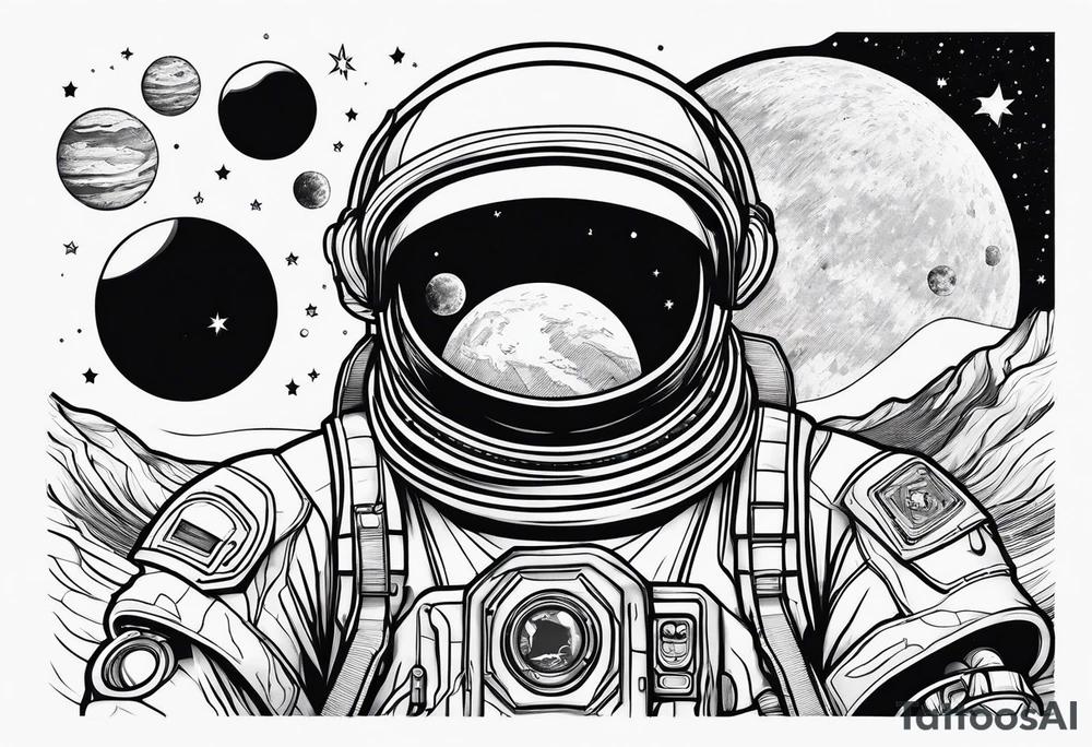 outer space tattoo idea