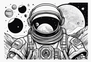 outer space tattoo idea