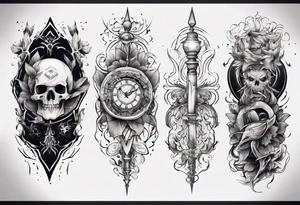 Light and dark sleeve tattoo idea