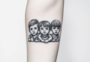 Traditional tattoo dedicated to my three kids tattoo idea