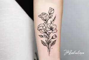 A left arm sleeve from shoulder to elbow that combines, My wife and 2 girls, Scottish Heritage (Clan MacLaren), Liverpool Football Club's motto "YNWA", and a sweet pea tattoo idea