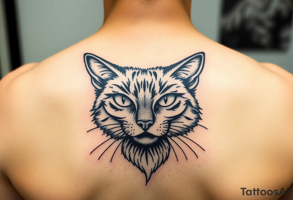 black cat tattoo idea