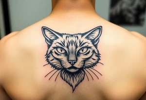 black cat tattoo idea