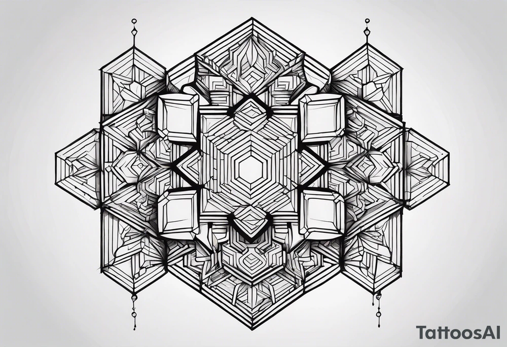To work off hexagon pattern tattoo idea