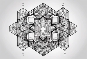 To work off hexagon pattern tattoo idea