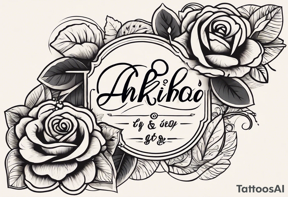 Anika Rose in vintage style lettering tattoo idea
