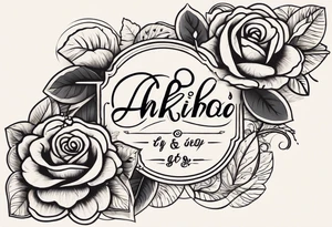 Anika Rose in vintage style lettering tattoo idea