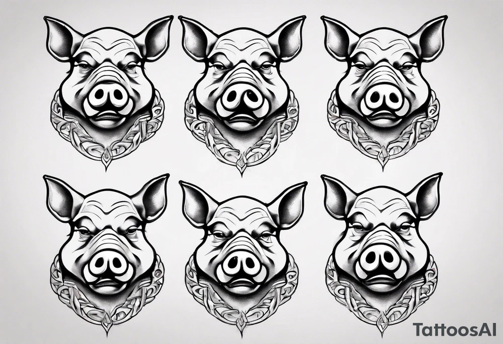 see no, hear no, speak no evil, pigs tattoo idea