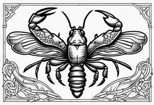Crawfish with a pistol in each claw tattoo idea