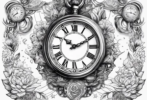 time element in sunset for man tattoo idea