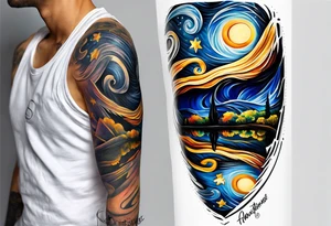 Starry night tattoo idea