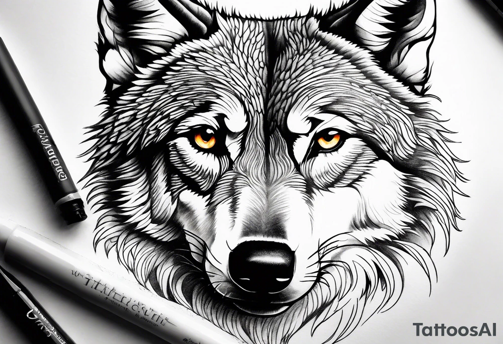 Wolf eyes tattoo idea