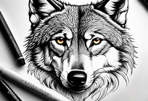 Wolf eyes tattoo idea