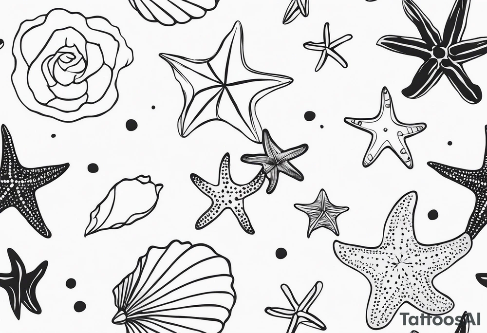 Dainty and delicate Shell/starfish wrist tattoo tattoo idea Dainty and delicate Shell/starfish wrist tattoo tattoo idea