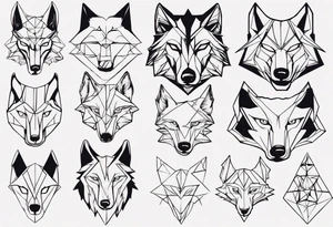 wolf head tattoo idea