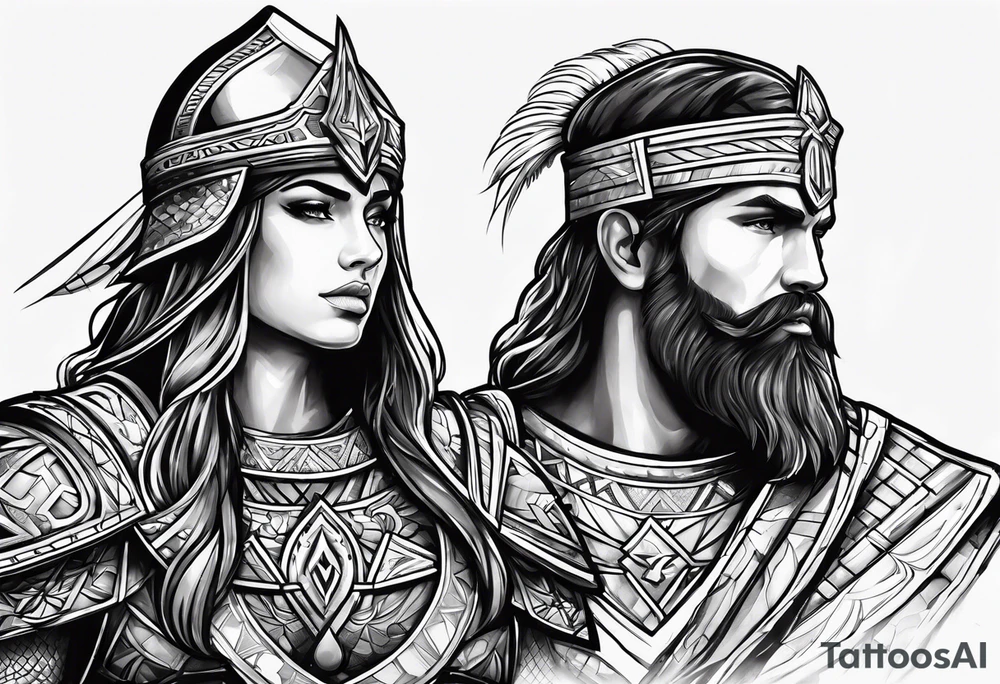 Christian warrior tattoo idea