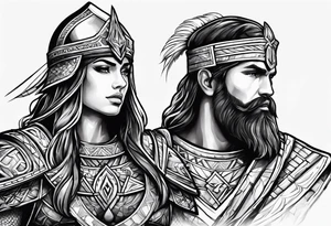 Christian warrior tattoo idea