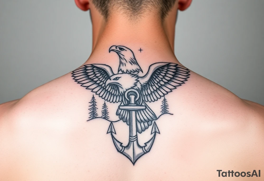 Father time, Keeper of the stars, Trees, anchor,
Canadian Air force eagle tattoo idea