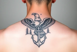 Father time, Keeper of the stars, Trees, anchor,
Canadian Air force eagle tattoo idea