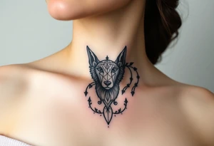 A wolf sheep mystical creature tattoo idea