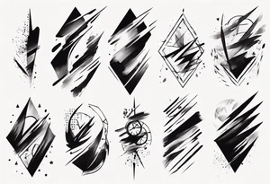 Time abstract Brush stroke tattoo idea