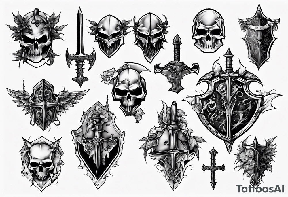 fallen knight tattoo idea
