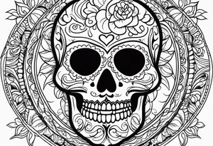 Sugar skull tattoo idea