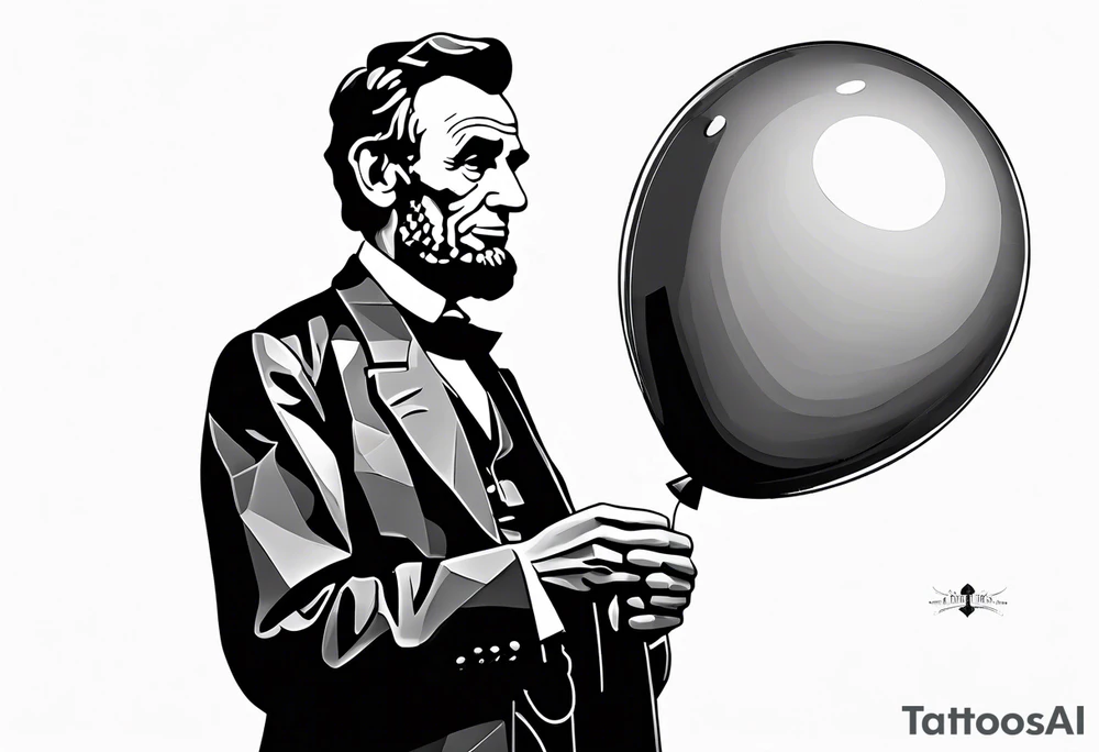 Abraham Lincoln with a balloon tattoo idea