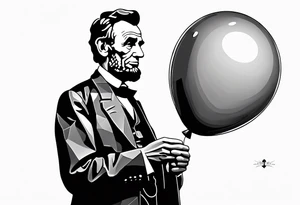 Abraham Lincoln with a balloon tattoo idea