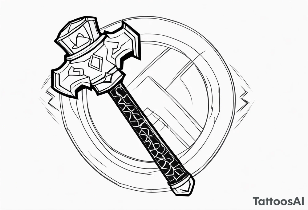 Jayce's Hammer from League of Legends tattoo idea