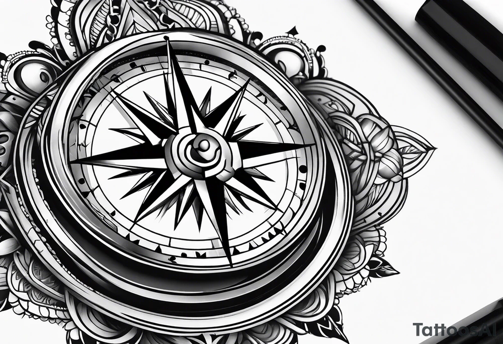 compass tattoo idea