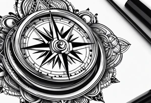 compass tattoo idea