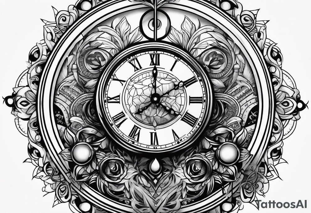 Time clock tattoo idea