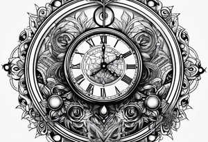 Time clock tattoo idea