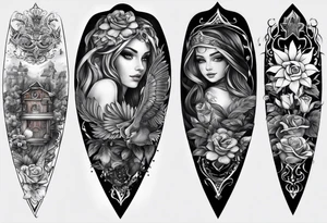 Full forearm tattoo for names of children and grandchildren tattoo idea