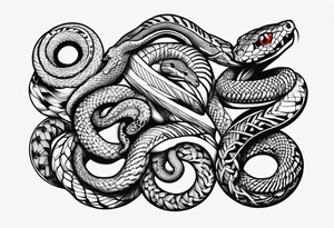 Variety of snakes flash sheet tattoos no shading tattoo idea