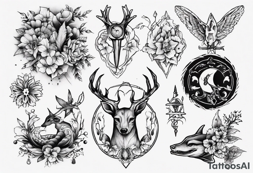 reh und forelle tattoo idea