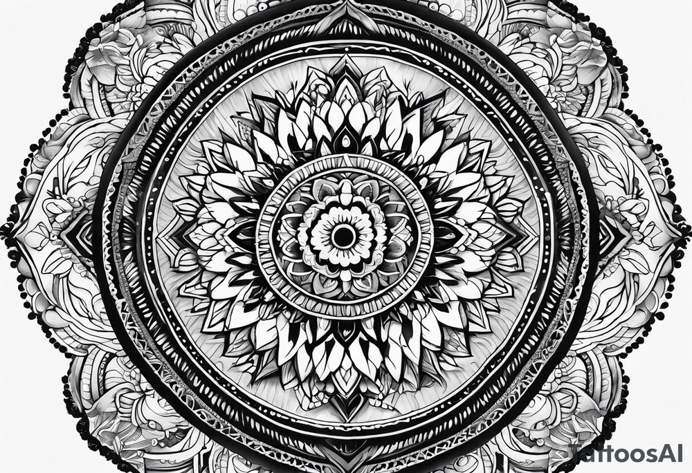 Mandala throat tattoo idea