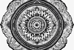 Mandala throat tattoo idea